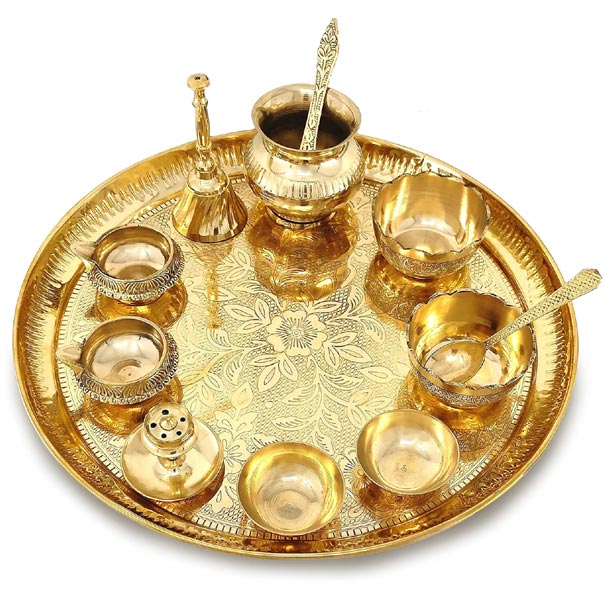 Brass Puja Thaali